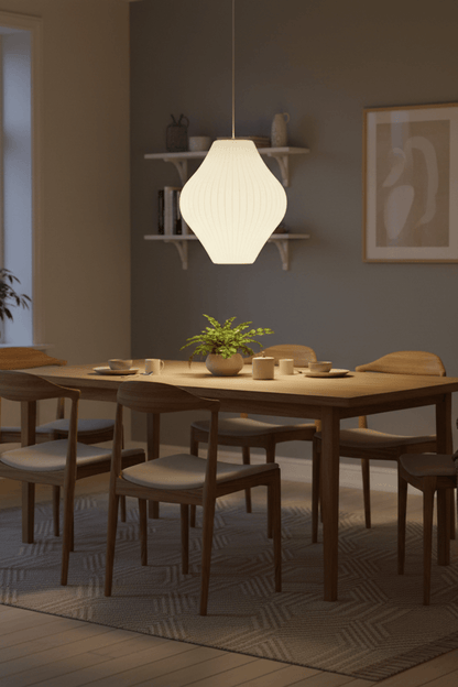 Pear Bubble Silk Pendant Light