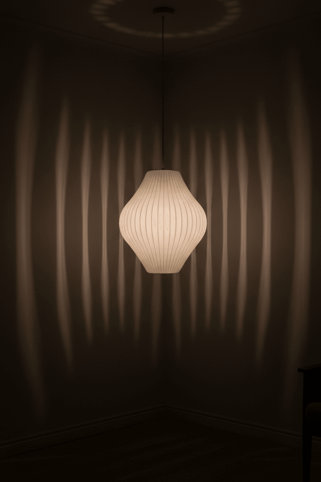 Pear Bubble Silk Pendant Light