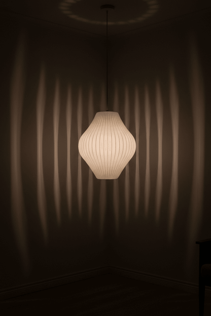Pear Bubble Silk Pendant Light