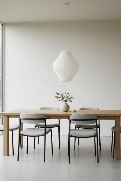 Pear Bubble Silk Pendant Light