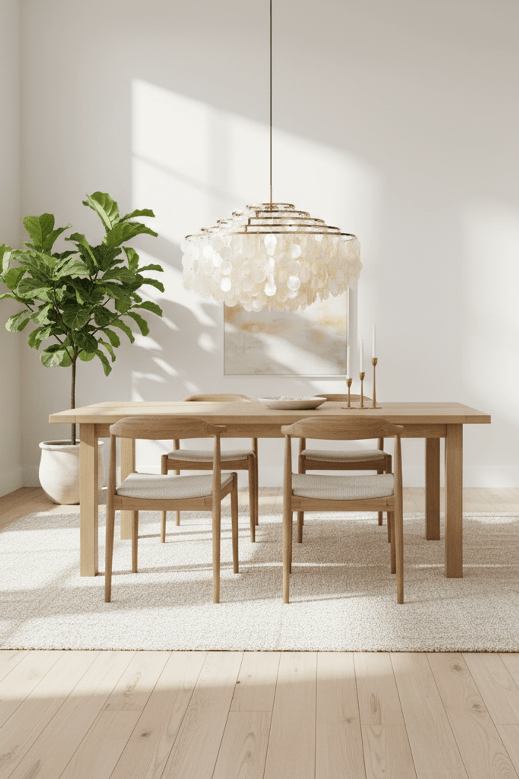 Postmodern Fun Handmade Shell Pendant Light