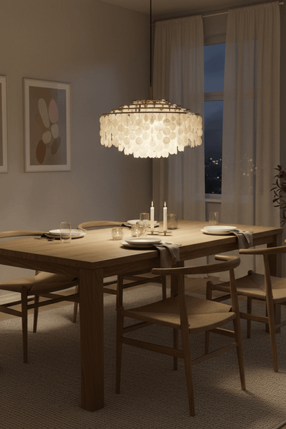 Postmodern Fun Handmade Shell Pendant Light