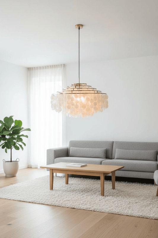 Postmodern Fun Handmade Shell Pendant Light