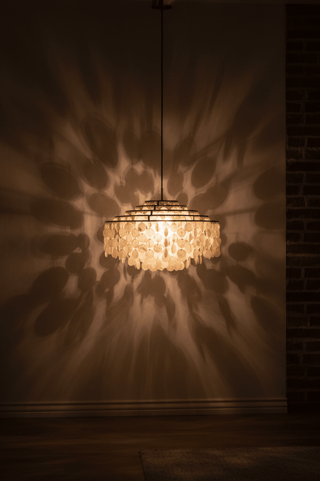 Postmodern Fun Handmade Shell Pendant Light