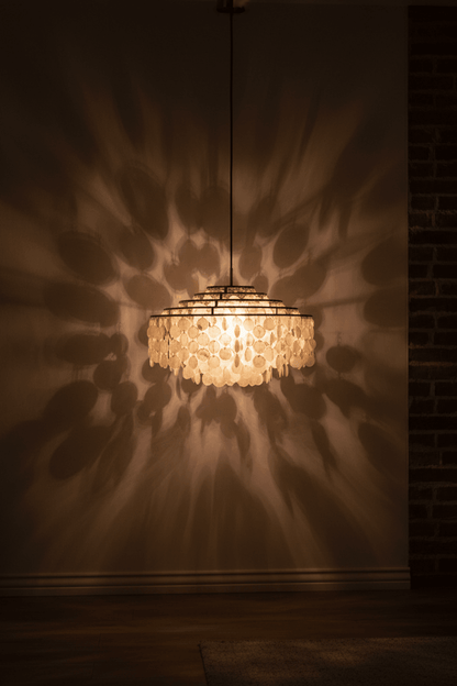 Postmodern Fun Handmade Shell Pendant Light