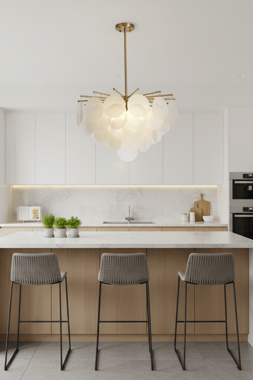Postmodern Glass Wind Chime Handmade Chandelier / Pendant Light