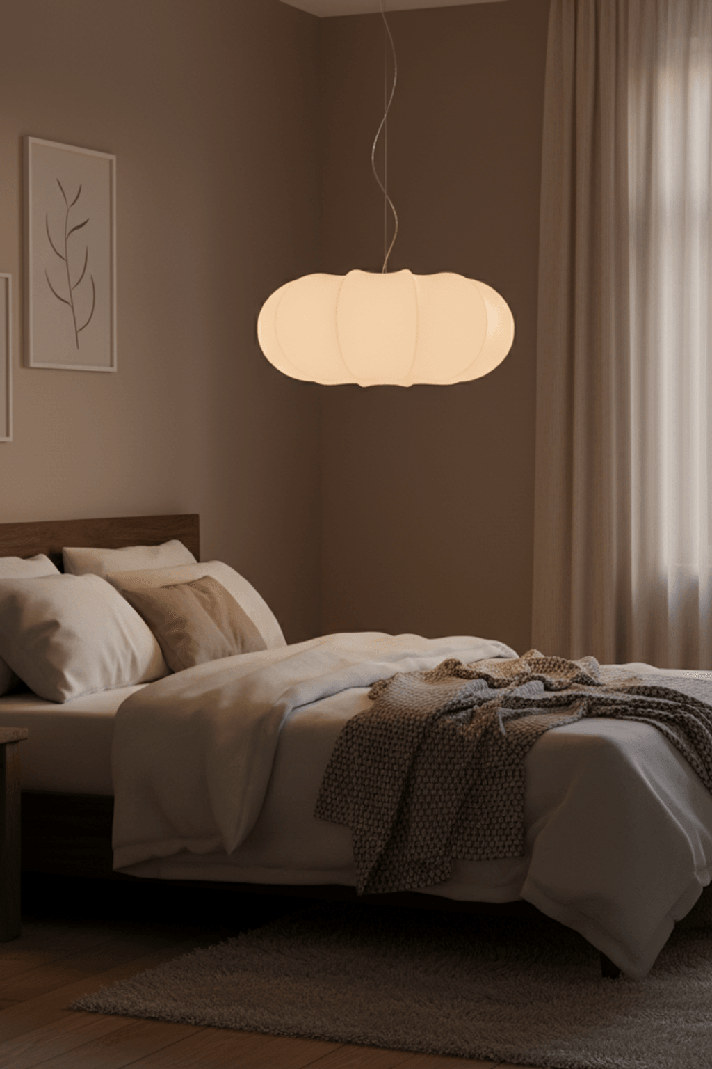 Pumpkin Silk Pendant Light - Classic Version