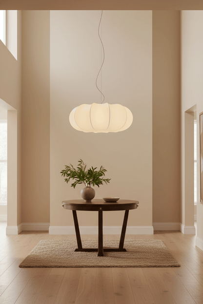 Pumpkin Silk Pendant Light - Classic Version