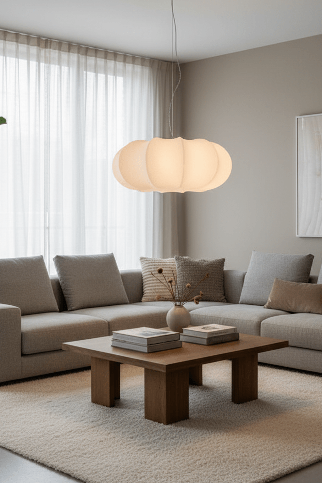 Pumpkin Silk Pendant Light - Classic Version