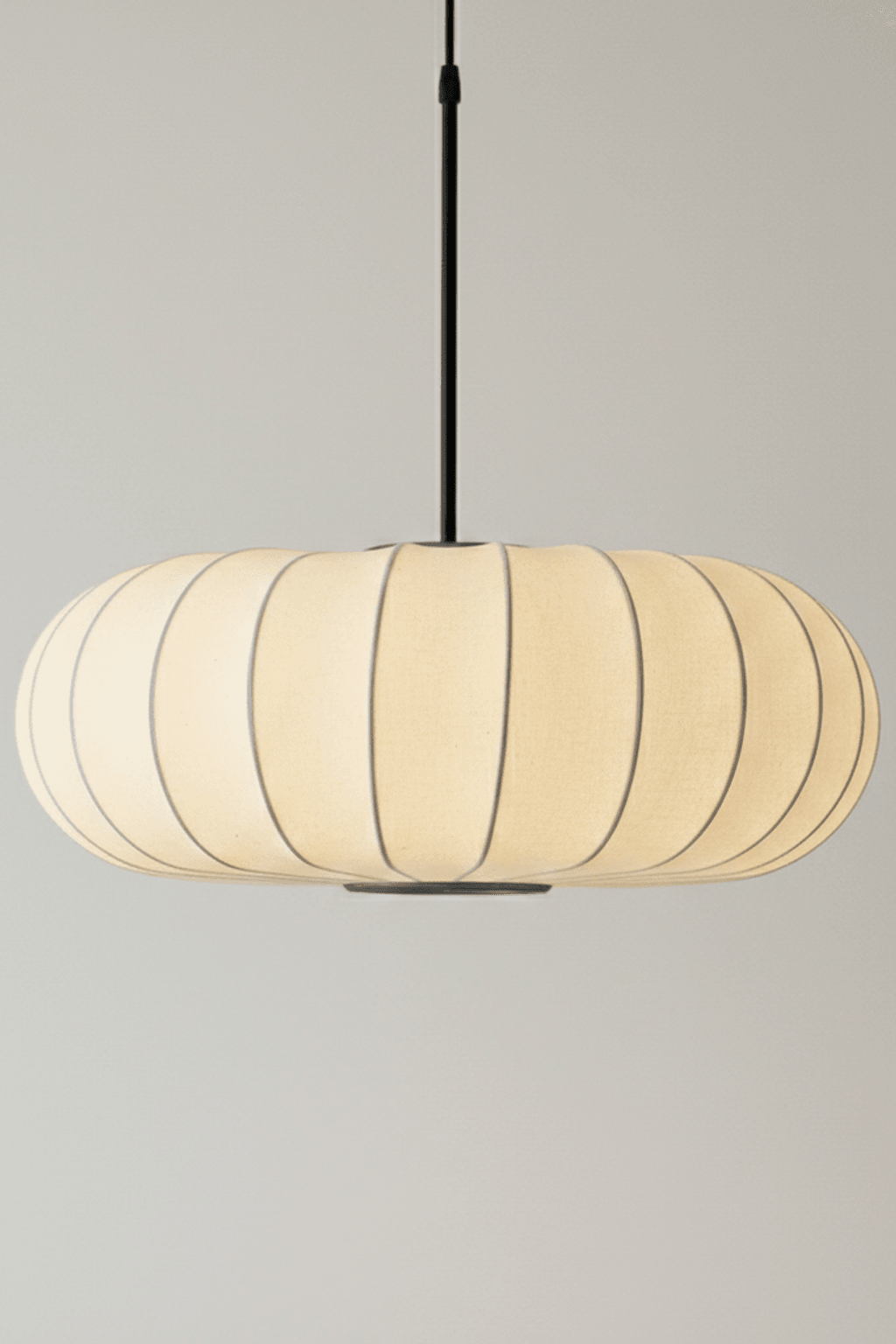 Pumpkin Silk Pendant Light - Dense Weave Version