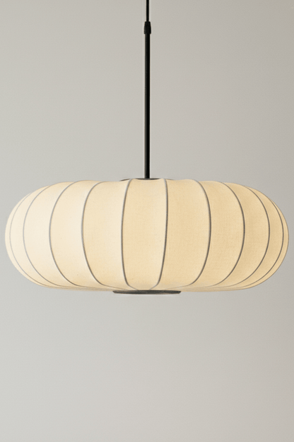 Pumpkin Silk Pendant Light - Dense Weave Version