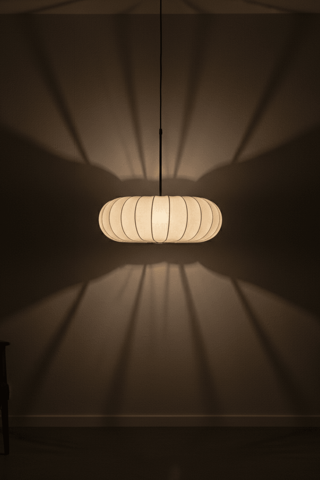 Pumpkin Silk Pendant Light - Dense Weave Version