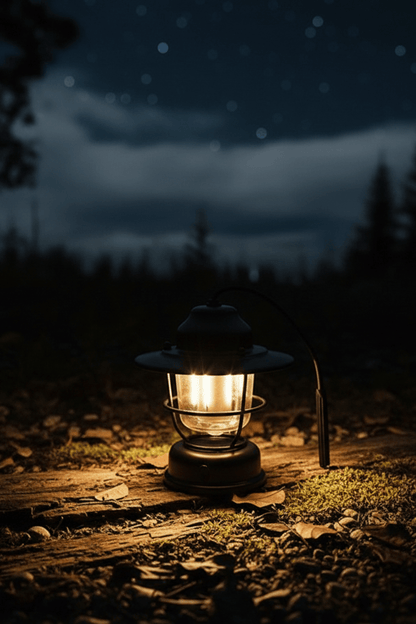 Rechargeable Vintage Camping Lantern for Outdoor