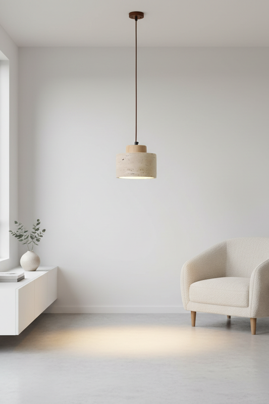 Timeless Travertine Pendant Light for Kitchen