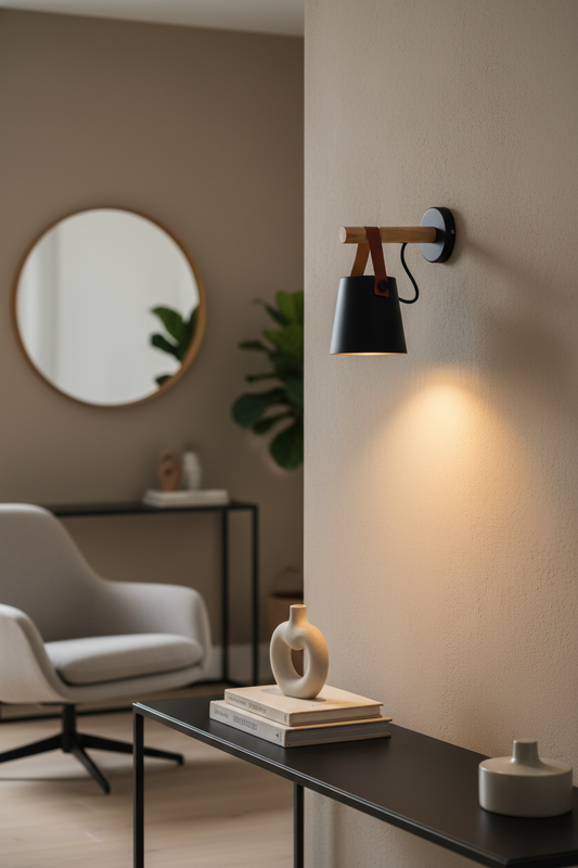 Timeless Wood and Metal Wall Sconce