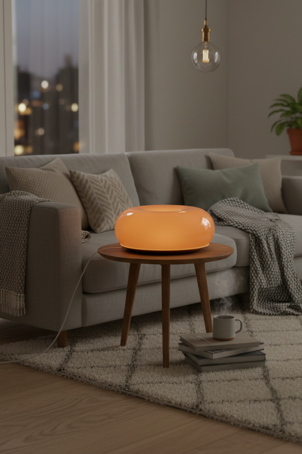 Varma LED Table / Wall Donut Lamp - Amber