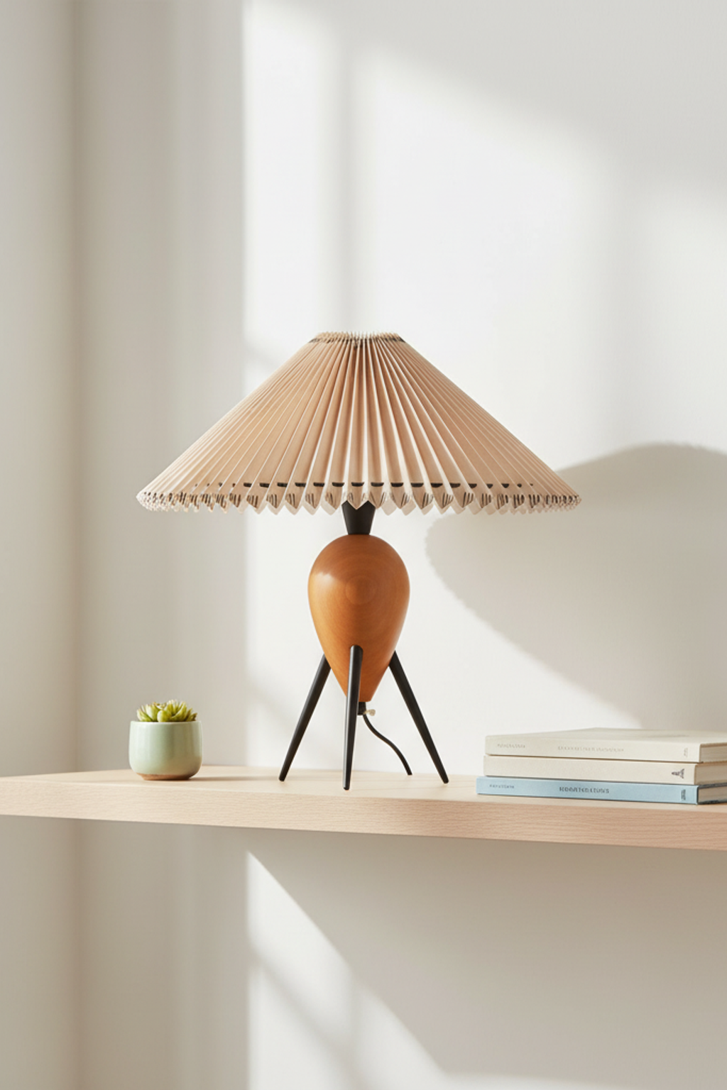 Vintage Pleated Table Lamp