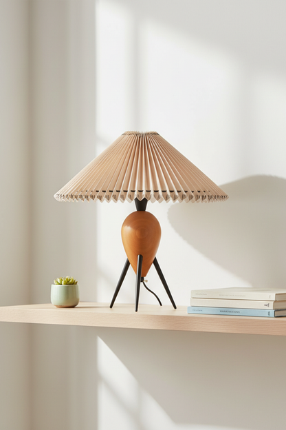 Vintage Pleated Table Lamp