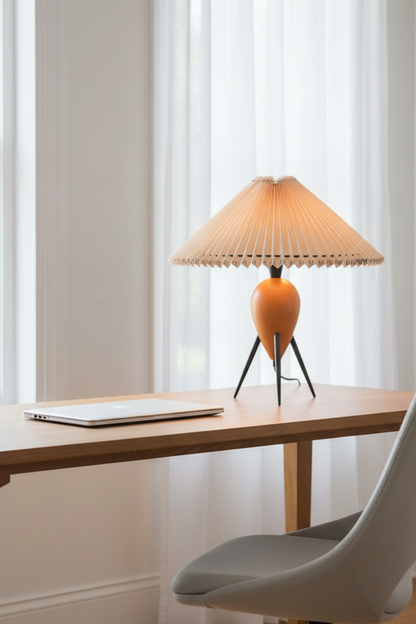 Vintage Pleated Table Lamp