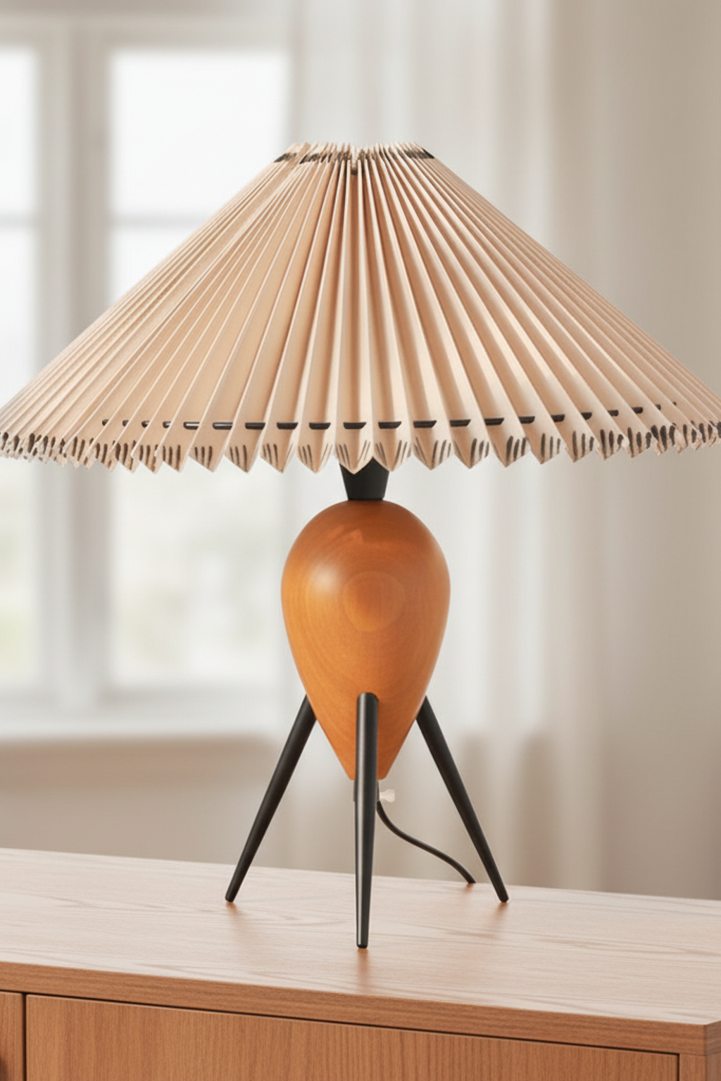 Vintage Pleated Table Lamp