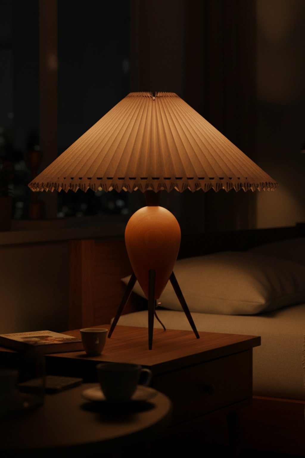 Vintage Pleated Table Lamp