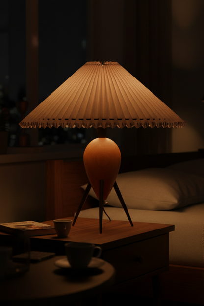Vintage Pleated Table Lamp