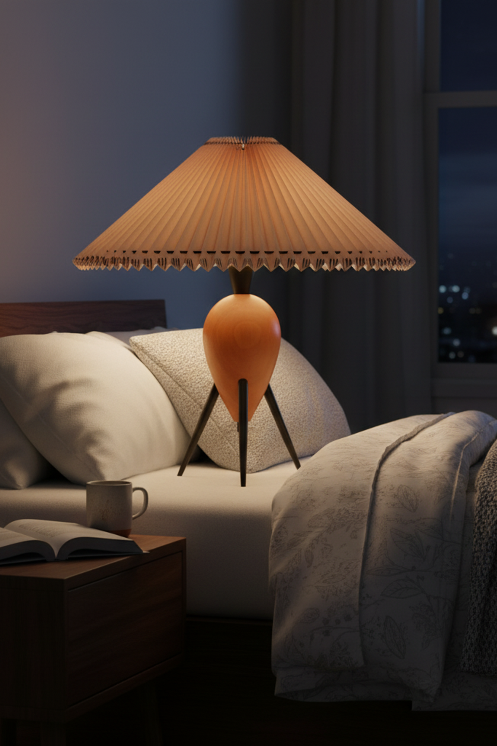 Vintage Pleated Table Lamp