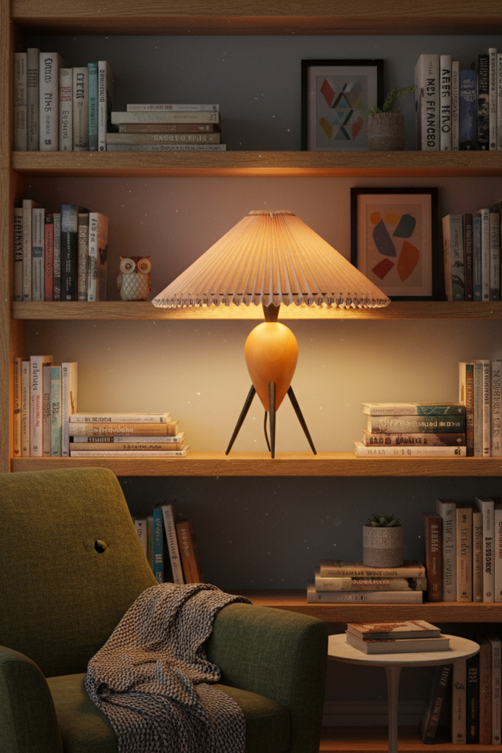 Vintage Pleated Table Lamp
