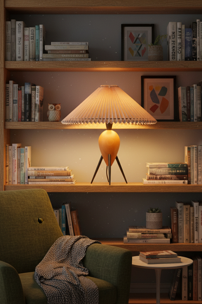 Vintage Pleated Table Lamp