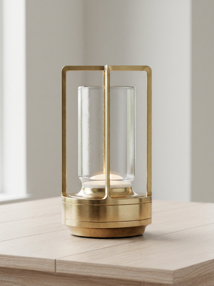 Japanese Ambient Lantern - Cordless Crystal Table Lamp for Outdoor