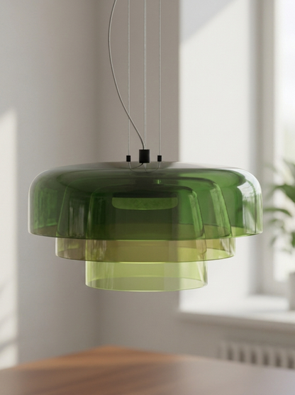 Glass Multi-Layer Cake Pendant Light