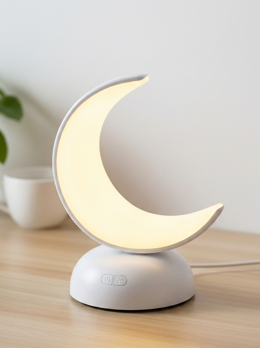 Crescent Moon Night Light for Bedroom