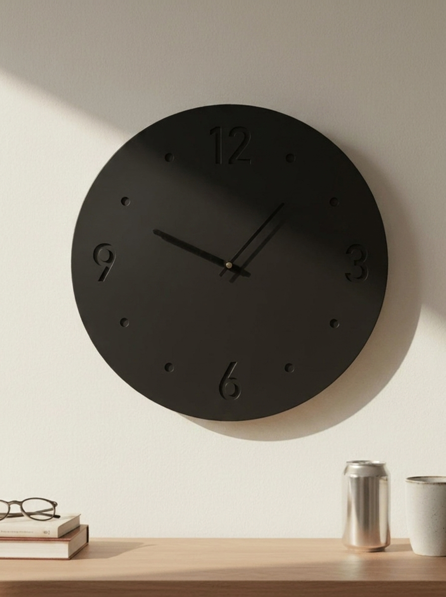 Lunaglow 20-Inch LED Moon Wall Clock for Bedroom