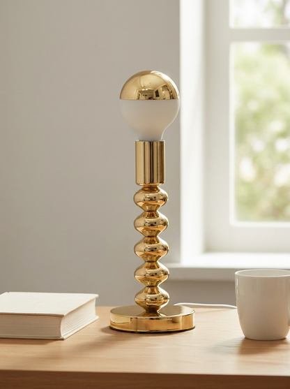 Chrome Bauhaus LED Table Lamp for Living Room