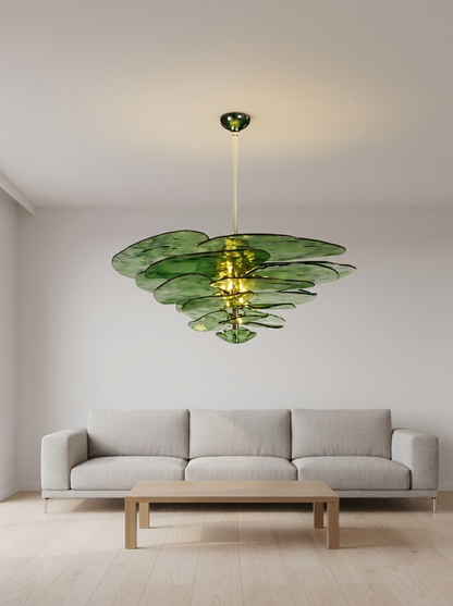 Lilypad Glass Chandelier Pendant Light