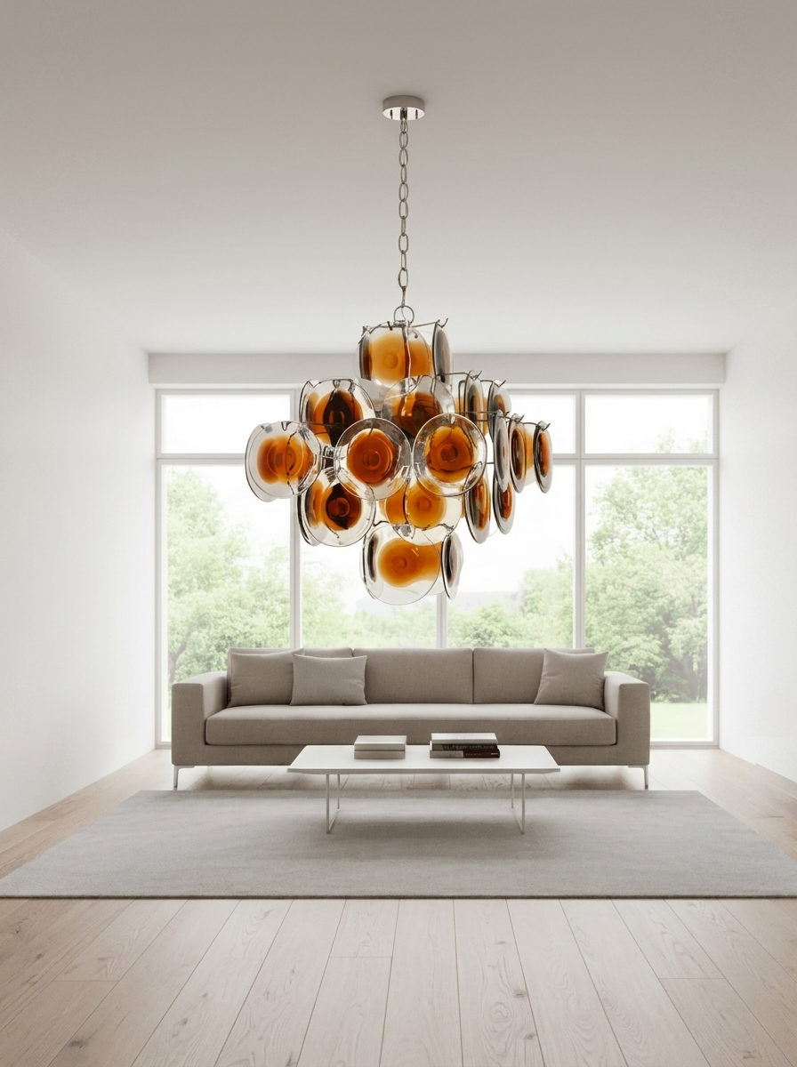 Murano W57 Dimple Glass Chandelier / Pendant Light