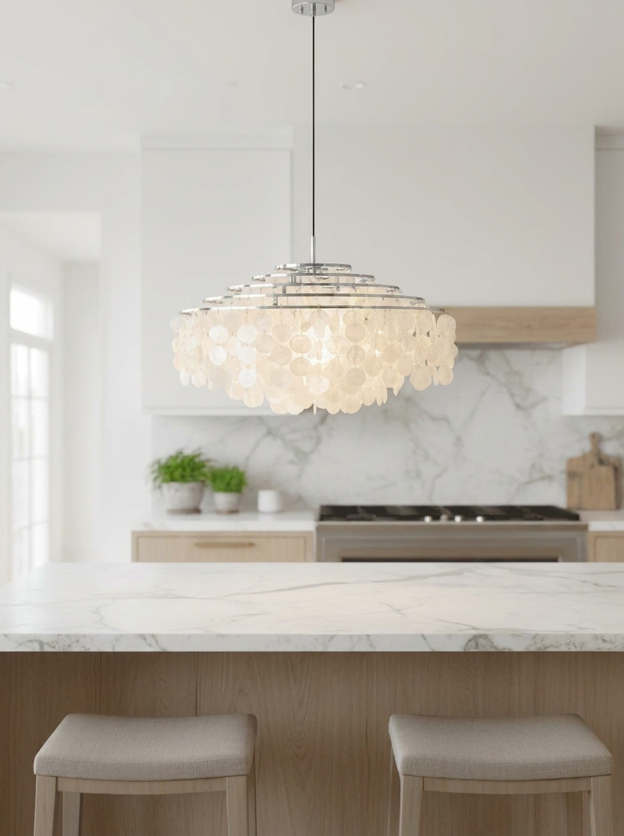 Postmodern Fun Handmade Shell Pendant Light
