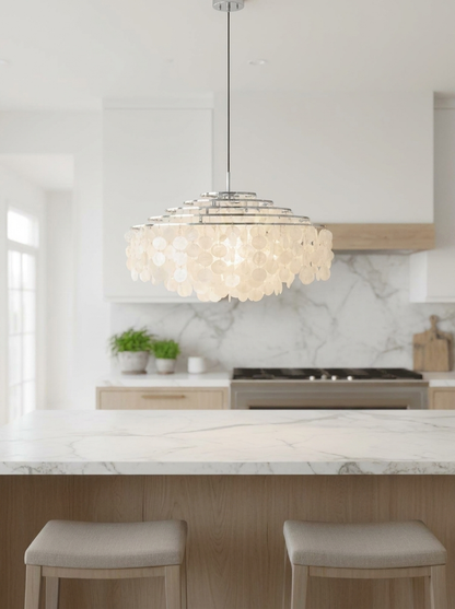 Postmodern Fun Handmade Shell Pendant Light