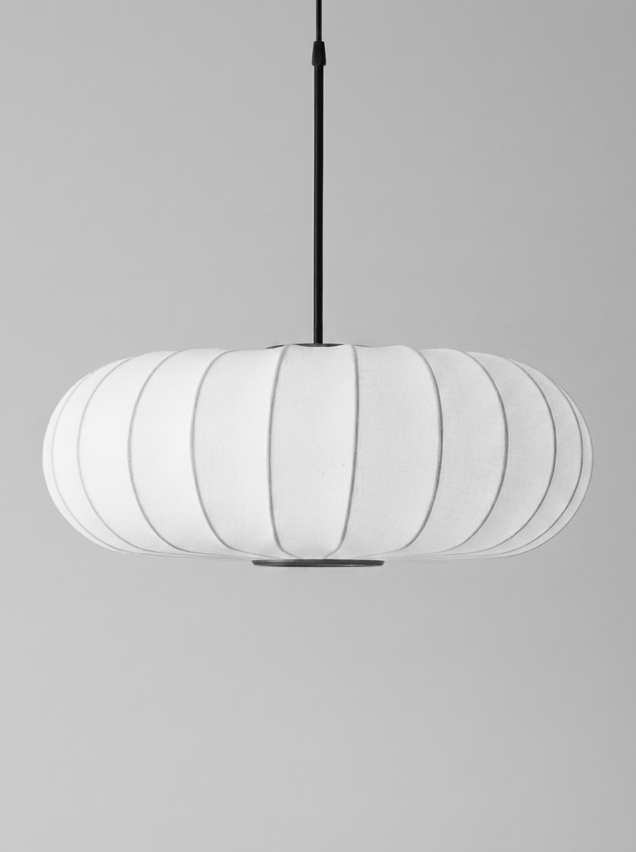 Pumpkin Silk Pendant Light - Dense Weave Version