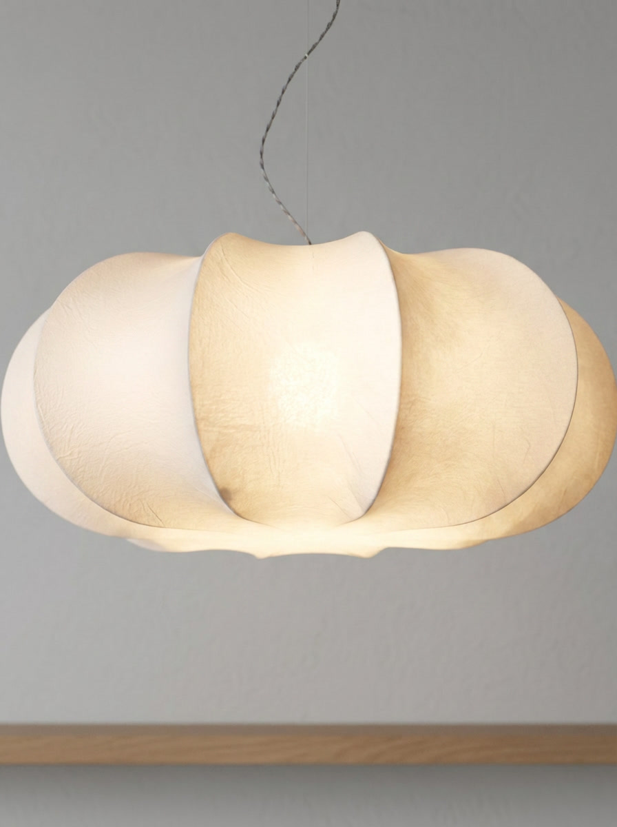 Pumpkin Silk Pendant Light - Classic Version