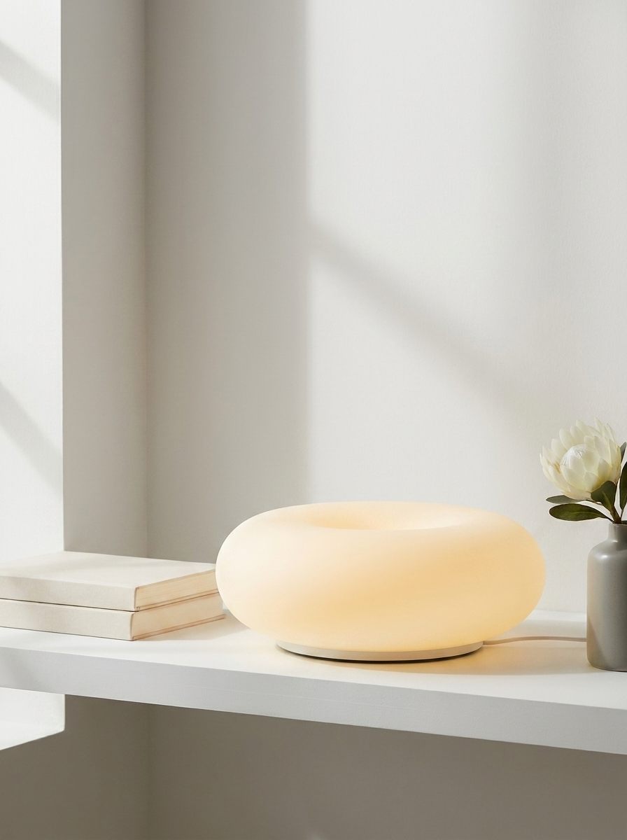 Modern Bauhaus Donut Touch & Remote Control Table Lamp for Living Room