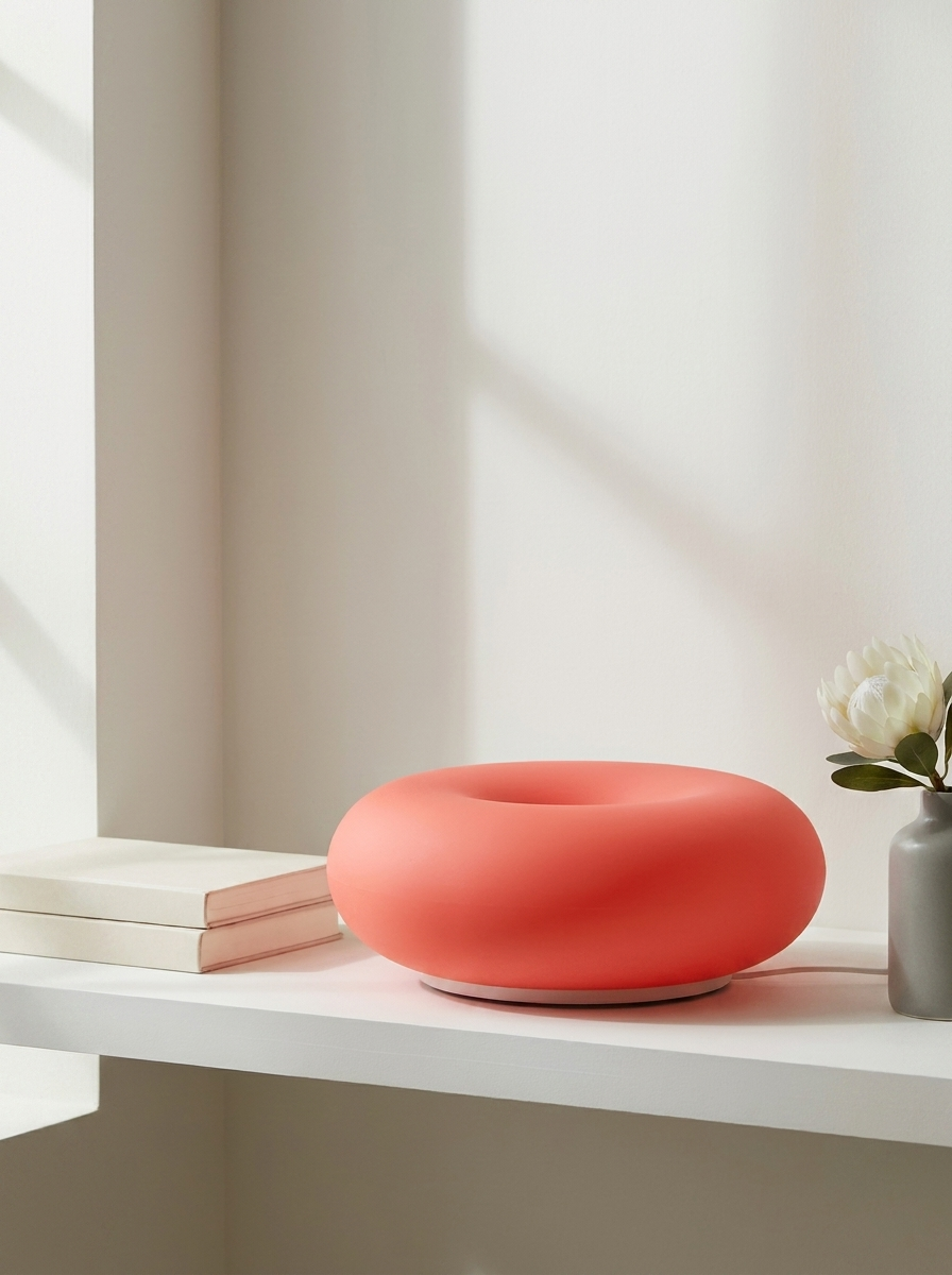 Modern Bauhaus Donut Touch & Remote Control Table Lamp for Living Room